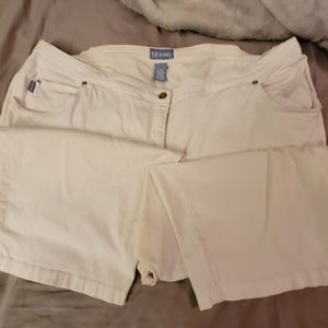Liz & Me 24W white capris pants